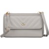 4U Cavaldi Šedá prošívaná peněženka s popruhem M775