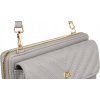 4U Cavaldi Šedá prošívaná peněženka s popruhem M775