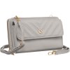 4U Cavaldi Šedá prošívaná peněženka s popruhem M775