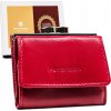 Peterson Červená malá kožená peněženka Y393