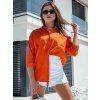 Oranžová dámská bavlněná košile TRENDSET