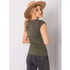 (Vel. XL) Khaki dámské tričko s krátkými rukávy (Velikost XL)
