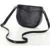 MARCO MAZZINI Černá kožená crossbody kabelka ve tvaru podkovy