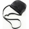 MARCO MAZZINI Černá kožená crossbody kabelka ve tvaru podkovy
