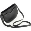 MARCO MAZZINI Černá kožená crossbody kabelka ve tvaru podkovy