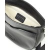 MARCO MAZZINI Černá kožená crossbody kabelka ve tvaru podkovy