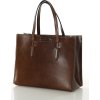 MARCO MAZZINI Tmavě hnědá elegantní shopper kabelka