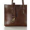 MARCO MAZZINI Tmavě hnědá elegantní shopper kabelka