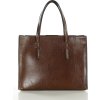 MARCO MAZZINI Tmavě hnědá elegantní shopper kabelka