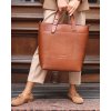 MARCO MAZZINI Světle hnědá dámská stylová shopper kabelka