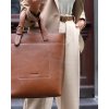 MARCO MAZZINI Světle hnědá dámská stylová shopper kabelka