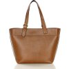 MARCO MAZZINI Hnědá prostorná shopper kabelka (Velikost ONE SIZE)