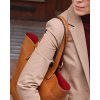 MARCO MAZZINI Hnědá prostorná shopper kabelka (Velikost ONE SIZE)