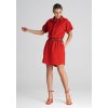 Červené košilové mini šaty