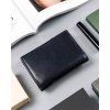 4U Cavaldi tmavě modrá malá peněženka z přírodní kůže M793