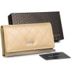 Rovicky béžová kožená peněženka s RFID V304