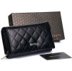 Rovicky Prošívaná elegantní černá peněženka V302