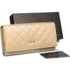 Rovicky Béžová dámská prošívaná kožená peněženka V299