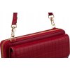 4U Cavaldi Vínová prošívaná velká peněženka s odnímatelným popruhem M833