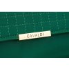 4U Cavaldi Tmavě zelená prošívaná velká peněženka s odnímatelným popruhem M832