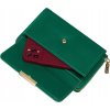 4U Cavaldi Tmavě zelená prošívaná velká peněženka s odnímatelným popruhem M832