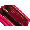 4U Cavaldi Tmavě růžová prošívaná velká peněženka s odnímatelným popruhem M831