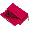 4U Cavaldi Tmavě růžová prošívaná velká peněženka s odnímatelným popruhem M831