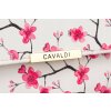 4U Cavaldi Bílo-růžová květovaná prošívaná peněženka s odnímatelným popruhem M826 (Velikost ONE SIZE)
