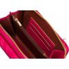 4U Cavaldi Tmavě růžová prošívaná peněženka s popruhem M822