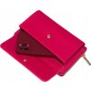 4U Cavaldi Tmavě růžová prošívaná peněženka s popruhem M822
