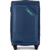 SOLIER tmavě modrý textilní kufr vel. L SOFTFLEX