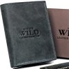 Always Wild Černá pánská kožená peněženka A219