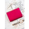 Rovicky Tmavě růžová kožená peněženka na patentku V318