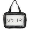 SOLIER set průhledných cestovních kosmetických taštiček vel. S, M, L