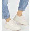Dámské krémové sneakersy na hrubé podrážce