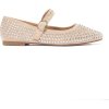 Béžové dámské balerínky s cvočky