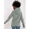 Pistáciová dámská mikina s kapucí a klokaní kapsou