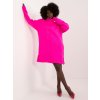 Neonově růžové volné rolákové šaty