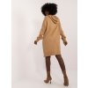 Světle hnědé svetrové šaty s kapucí (Velikost ONE SIZE)