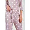 Pudrové puntíkované pyžamo Taro Dolly (Velikost S)