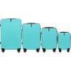 Tyrkysová 4dílná sada skořepinových kufrů SWAN