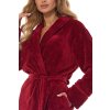 Jemný hřejivý dlouhý župan L&L Camelia (Barva vínová, Velikost 3XL)