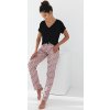 Černo-růžové dámské pyžamo Sensis Ambar
