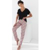 Černo-růžové dámské pyžamo Sensis Ambar