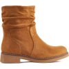 Hnědé kotníkové dámské kovbojky