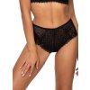 Černé krajkové klasické kalhotky Mat Elif s vyšším pasem