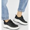 Dámské černé sneakersy na hrubé podrážce