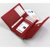 Rovicky Červená dámská kožená lakovaná peněženka V128