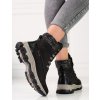 Dámské černé traperky na platformě