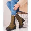 Dámské hnědé kotníkové boty na sloupku (Velikost 36)